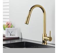CQDWD Robinet de cuisine de contrôle tactile - Tap de mélangeur à capteur sensible pour la cuisine, finition en or noir