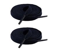 CQEAZ 1 paire de lacets plats de 8 mm de large en polyester multicolores de rechange pour baskets et lacets décontractés, bleu marine, Length: 120cm/ 47.24in