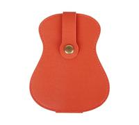 CQEAZ Étui de rangement en cuir synthétique pour médiators de guitare, Aurantius, approx.135x107mm/5.31x4.21in