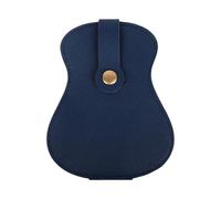 CQEAZ Étui de rangement en cuir synthétique pour médiators de guitare, bleu, approx.135x107mm/5.31x4.21in