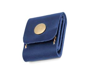 CQEAZ Étui de rangement pour médiators de guitare en cuir synthétique, bleu, approx.6x4.6cm/2.36x1.81in