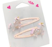 CQEAZ Lot de 2 pinces à cheveux scintillantes en forme de papillon et de cupcake - Accessoires à cheveux pour enfants, anniversaire, cosplay