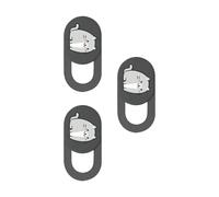 CQEAZ Lot de 3 housses de protection pour webcam, motif chaton de dessin animé pour ordinateur portable, PC, téléphone portable, webcam, protection de la vie privée, autocollants