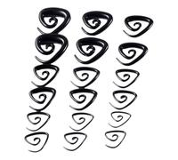 CQEAZ Lot de 9 paires de boucles d'oreilles hélicoïdales tendance en acrylique - Confortables - Texture acrylique - Cadeau pour homme et femme