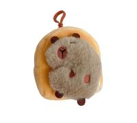 CQEAZ Sac de rangement pour pièces de monnaie Capybara de dessin animé - Sac de rangement pour écouteurs - Petit sac à monnaie - Joli sac à monnaie en peluche, marron clair, about 12x8x2cm