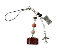 CQEAZ Style vintage - Sangle de téléphone - Longueur réglable - Pendentif en forme de valise pour une utilisation personnalisée et polyvalente, Approx.2.5x7cm/0.98x2.76inches, Alliage, Alliage.