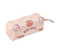 CQEAZ Trousse à crayons en toile avec fermeture éclair - Motif ours de dessin animé, fuchsia, Approximately. 20x7cm/7.87x2.76in, heart beer