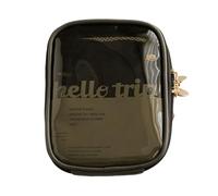 CQEAZ Trousse de toilette de voyage portable et portable, étanche, robuste avec plusieurs compartiments pour un rangement organisé des trousses de toilette, Noir , Approx.12x4x15cm