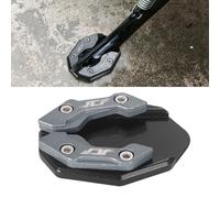CQFCY Moto Support Béquille Coussin pour Harley Dyna Models FXD/FXDC/FXDL/FXDB/FXDS/FXDWG Super Glide, Antidérapant Aluminium Pied Support Latéral Agrandir Pad Accessoires,Grey