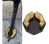 CQFCY Moto Support Béquille Coussin pour Harley Dyna Models FXD/FXDC/FXDL/FXDB/FXDS/FXDWG Super Glide, Antidérapant Aluminium Pied Support Latéral Agrandir Pad Accessoires,Yellow