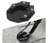 CQFCY Moto Support Béquille Coussin pour Harley Electra Glide 1983-2019 2020 2021 2022 2023 2024 2025 2026, Antidérapant Aluminium Pied Support Latéral Agrandir Pad Accessoires,Black