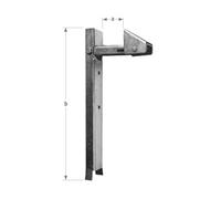 CQFD Arrêt Automatique de Portail à Sceller - Silver - 1 Pièce - Acier - Montage au Sol et Mural - 60x250 mm