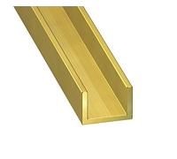 CQFD U laiton 6 x 6 x 6 x 0,8 mm int. 4,4 1 m