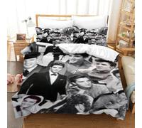 CQHJAIFDG Elvis Presley Housse De Couette Linge De Lit 3D Imprimée Douce avec Fermeture Éclair Housse De Couette Taie d'oreiller pour Super King(260x220cm)