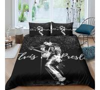 CQHJAIFDG Elvis Presley Housse De Couette Literie 3D Imprimé Douce avec Fermeture Housse De Couette Taies D'oreill Double(200x200cm)