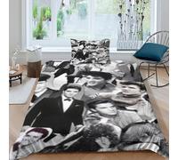 CQHJAIFDG Elvis Presley Housse De Couette Parure De Lit 3D Imprimé en Microfibre avec Fermeture Éclair Housse De Couette Taie d'oreiller pour Single(135x200cm)