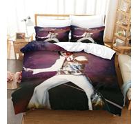CQHJAIFDG Elvis Presley Housse De Couette Parure De Lit 3D Imprimé Microfibre avec Fermeture Éclair Housse De Couette avec Taie d'oreiller Super King(260x220cm)
