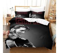 CQHJAIFDG Elvis Presley Housse De Couette Parure De Lit 3D Imprimée Douce avec Fermeture Éclair Housse De Couette avec Taie d'oreiller Super King(260x220cm)