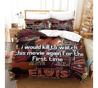 CQHJAIFDG Elvis Presley Housse De Couette Parure De Lit 3D Imprimée en Microfibre avec Fermeture Éclair Housse De Couette Taie d'oreiller Super King(260x220cm)