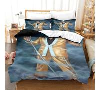 CQHJAIFDG Elvis Presley Housse De Couette Parure De Lit 3D Motif Imprimé Microfibre avec Fermeture Éclair Housse De Couette Taie d'oreiller pour Single(140x200cm)