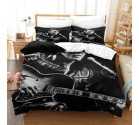 CQHJAIFDG Elvis Presley Housse De Couette Parure De Lit 3D Motif Imprimé Microfibre avec Fermeture Éclair Housse De Couette Taie d'oreiller pour Super King(260x220cm)