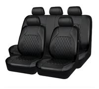 CQHJHCQ 9 Pièces Housse Siege Voiture pour Hyundai Kona EV 2019 2020 2021 2022 2023 2024 Luxus, Voiture Ensembles de Housses Siège Cuir Imperméable Accessoire Voiture,Black