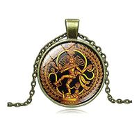 CQHODFYA Collier Dansant Shiva Nataraja pour Homme Femme,Dieu Hindou Hindouisme Seigneur Shiva Pendentif avec Chaîne Réglable 18"+2", Bijoux Collier Cadeau,Collier Religieux en Alliage (Boîte Cadeau)
