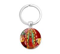 CQHODFYA Porte-clés Notre Dame De Guadalupe pour Femme et Homme,Porte Clef Vierge Marie pour Clés Sac à Dos,Porte-clés en Alliage de Zinc pour Hommes et Femmes, Idée Cadeau (Boîte Cadeau)