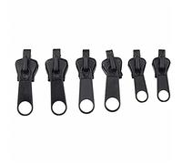 Cqinju-fermeture eclair 6pcs 3 Tailles 3 Tailles Universal Instant Fix Kit de réparation de fermeture à glissière de remplacement Zip Curseur Dents Sauvegarde Zippers Couture Vêtements, Robuste et dur