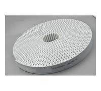 Cqinlu-Belt Courroie de distribution ouverte HTD 8M en polyuréthane blanc à dents d'arc, largeur 20/25/30/40/50 mm, poulie synchrone HTD8M en acier polyuréthane 8M-30 mm Imprimantes 3D(2Meters,50mm)