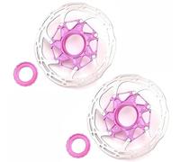 CQJJXKYC Vélo de Frein à Tambour Disques de Frein de vélo Centerlock disques 140mm 160mm VTT Route vélo Disque de Frein Rotor disques de Frein hydrauliques Rotor(2PCS- 160 Pink)