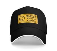 CQPLAAPQ Casquette de Baseball Souriez, Vous êtes Devant la caméra Icon Streetwear Hommes Casquettes