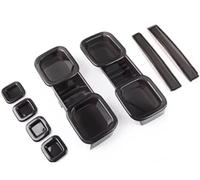 CQRBNE Feux Remorque Voiture Pour Land Pour Rover Pour Defender 90 110 130 2020-2025 Couvercle Arrière Fumé Noir Boîtier Arrière Décoration Freinage Arrière Feux Arrière Auto(8 pieces)