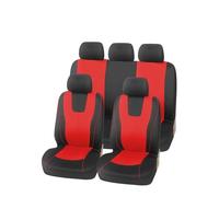 CQRBNE Housses de siège Housses Siège Auto 1/2/5/7 Places, Compatibles avec La Plupart des Voitures, Housse Protection Universelle (Rouge/Noir) Couverture de siège de Voiture(5 Seats-Red)