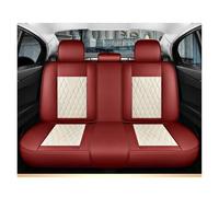 CQRBNE Housses de siège Housses Siège Auto en Cuir pour Lada pour Granta pour Vesta SW pour Cross 2114 pour Xray pour Kalina pour Largus Couverture de siège de Voiture(Beige Red Rear)