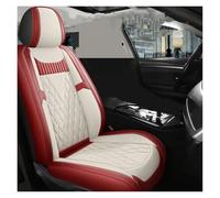 CQRBNE Housses de siège Housses Siège Auto en Cuir pour Lada pour Granta pour Vesta SW pour Cross 2114 pour Xray pour Kalina pour Largus Couverture de siège de Voiture(Beige Red Front)