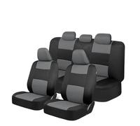 CQRBNE Housses de siège Housses Siège Auto Universelles avec Housse Volant Protection des Épaules Adaptées À La Plupart des Voitures SUV Et Camions Couverture de siège de Voiture(Grey)