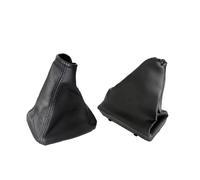 CQRBNE Soufflet Levier Vitesses Pommeau Levier Vitesse 5 Vitesses avec Couvercle Botte Étui Frein Main pour Opel pour Corsa C pour Tigra B pour Combo C MT Pommeau Voiture(HandBrake and Boot)