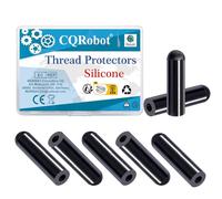 CQRobot 100pcs 1/8" Protecteur Filetage Silicone 3mm ID Rond Capuchon Extrémité Noir Tube Caps Assortiment Longueur 20mm,pour Vis Couvre Fil Boulons Couverture Poteau Tuyau Métal Volets Anti-Ouragan