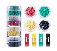 CQRobot 200 Pieces Standard Computer Jumper Caps with Handle Pin Shunt Short Circuit 2-Pin Connector (Shunts). Suitable for Arduino Raspberry Pi PCB PC DVD HDD Motherboard Shorting and Other Items.