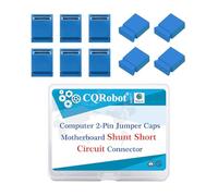 CQRobot Capuchons Cavalier Fermé Connecteur Court-Circuit 2P 2,54 mm | Capuchons Cavalier Fermé 2,54mm Pour Cartes Mères PC, PCB, Cartes DVD HDD, 200 Pièces Bleues, Boîte Plastique PP