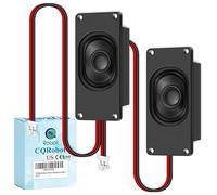 CQRobot Haut-Parleurs Fermés 3 Watt RMS 8 Ohm pour Arduino 70mm×31mm | Front-Firing, Fils Connexion 2 Broches JST PH2.0 Rectangulaire 4 Trous Fixation Aux Angles Pour DIY Électroniques 1 Paire