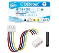 CQRobot JST 2,54mm XH-SMD 4 Broches 22AWG Électronique Silicone Femelle Prise Connecteur Câble 21cm, Beige IC Fiche Mâle,Tube Rétractable. 15Ensembles/45Pièces D'assemblages D'adaptateurs Fil-carte.