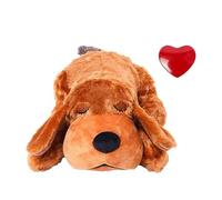 CQSVUJ Jouet de simulation de sommeil pour chien avec battement de cœur, jouet doux pour soulager l'anxiété, aide au sommeil des animaux de compagnie, jouets pour dressage comportemental (marron)