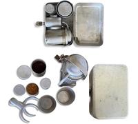 CQSVUJ Kit à café de camping de collection extra rare, service à expresso et filtre vintage, mini cafetière portable pour voyage, camping, randonnée et cadeaux pour les amateurs de café.