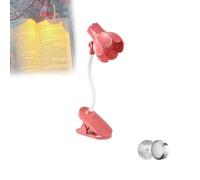 CQSVUJ Lampe de Lecture en Forme de Fleur Pastel Mignonne,Lampe de lecture portable pour lit, Lampe fleur,avec 10 Piles, Lampe de Lecture réglable à 180 °,Lampe de Lecture pour Les Yeux (Rose rouge)