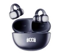 CQWEIC Écouteurs à Clip Oreille Bluetooth 6.0, Ouverts Sport, avec Chargeur à Écran LED, 30H Autonomie, IPX5 Étanche, Léger (4.5g) et Stable pour Sport & Course, Compatible iOS/Android