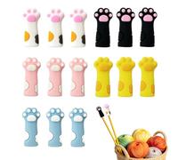 CQXSYTBN Lot de 15 Bloqueurs de Mailles Patte de Chat en Silicone pour Aiguilles à Tricoter, Protège-Pointes Créatifs pour Pâques et Carnaval, Accessoires Tricot et Crochet DIY Festival 2026