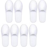 CQXSYTBN Lot de 4 Paires de Pantoufles Jetables Blanches en Velours Corail et Lin, Chaussons d’Accueil de Luxe pour Pâques et Carnaval, Accessoire Bien-être pour Spa, Hôtel et Invités de Festival