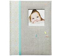 CR Gibson Baby First Memory Book (Linen Tree) - Nouveau-né Baby Gift Set / Keepsake / Baby Journal